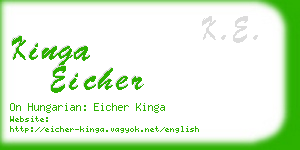 kinga eicher business card
